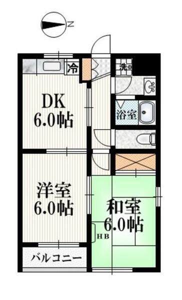 グランディール阿部 307｜東京都練馬区桜台２丁目(賃貸マンション2DK・3階・44.90㎡)の写真 その2