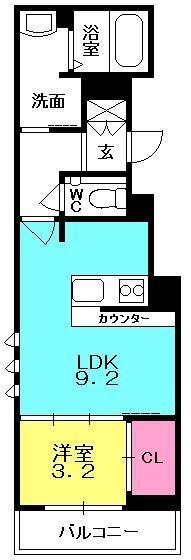 シャーメゾン甲子園口１丁目　レジデンスウエスト 302｜兵庫県西宮市甲子園口１丁目(賃貸マンション1LDK・3階・35.05㎡)の写真 その2