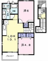 福島県本宮市岩根字南原田（賃貸アパート2LDK・2階・50.27㎡） その2