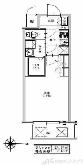 Ｓ－ＲＥＳＩＤＥＮＣＥ江坂Ａｌｅｇｒｉａ｜大阪府吹田市垂水町３丁目(賃貸マンション1K・9階・24.79㎡)の写真 その2