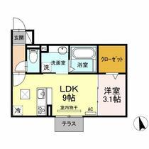 歩夢Ⅱ 102 ｜ 愛知県豊橋市東小鷹野３丁目（賃貸アパート1LDK・1階・34.76㎡） その2