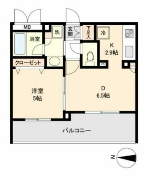 東京都杉並区梅里２丁目(賃貸マンション1LDK・5階・34.33㎡)の写真 その2