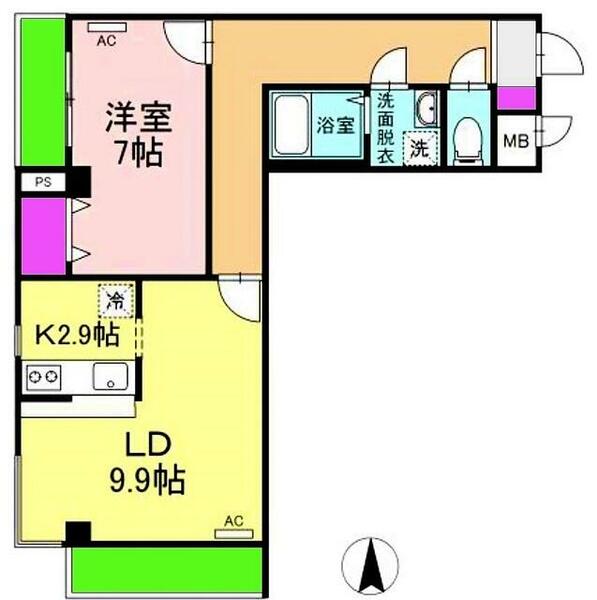 ＦＥＬＩＣＥＣＩＴＴＡ（是政） 205｜東京都府中市是政５丁目(賃貸マンション1LDK・2階・50.94㎡)の写真 その2