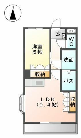 愛知県清須市朝日弥生(賃貸マンション1LDK・2階・36.00㎡)の写真 その2