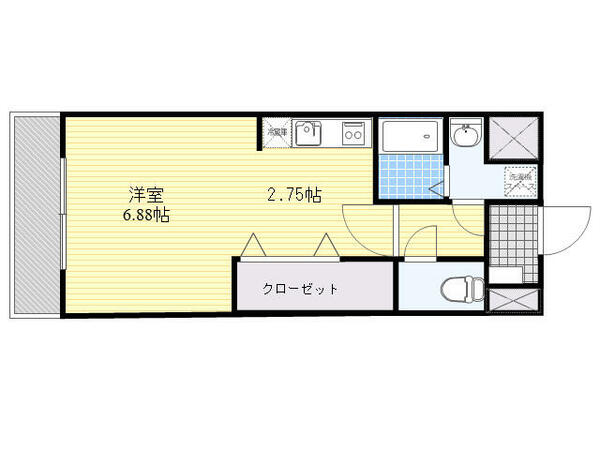 リファレンス敷戸１ 209｜大分県大分市大字寒田(賃貸マンション1R・2階・30.25㎡)の写真 その2