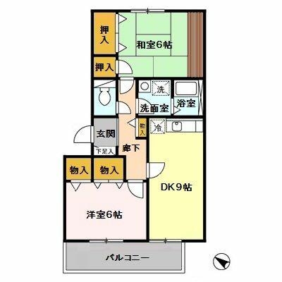 シルクトゥリーＢ棟 103｜東京都多摩市豊ヶ丘１丁目(賃貸マンション2DK・1階・54.46㎡)の写真 その2