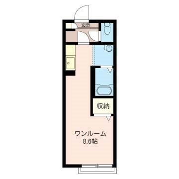 メルヘン 103｜神奈川県大和市西鶴間４丁目(賃貸アパート1R・1階・23.37㎡)の写真 その2