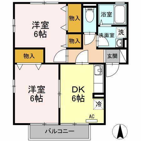 東京都足立区一ツ家３丁目(賃貸アパート2DK・2階・45.34㎡)の写真 その2