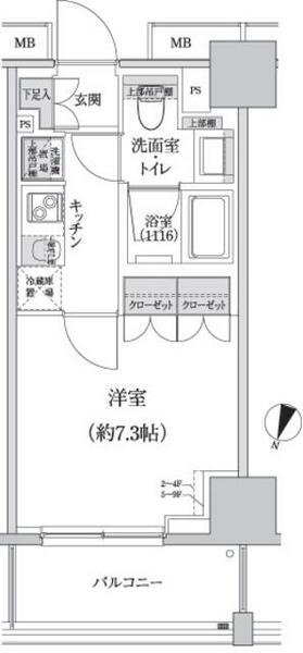 パークハビオ渋谷本町レジデンス 203｜東京都渋谷区本町４丁目(賃貸マンション1K・2階・25.02㎡)の写真 その2