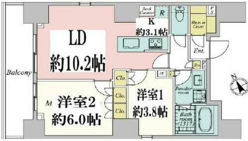 同じ建物の物件間取り写真 - ID:213102726034