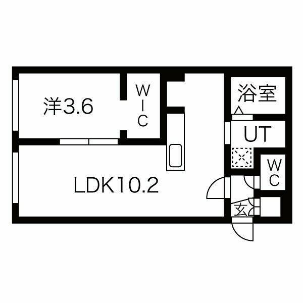北海道札幌市東区北十二条東２丁目(賃貸マンション1LDK・1階・33.00㎡)の写真 その2