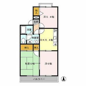 埼玉県北本市東間６丁目(賃貸アパート3DK・2階・50.09㎡)の写真 その2