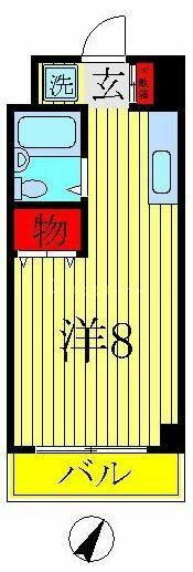 エステートピア・ルリ 203｜千葉県柏市末広町(賃貸マンション1R・2階・19.56㎡)の写真 その2