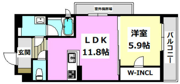 Ｌａ　ｍａｉｓｏｎ　ｍａｒｒｏｎ 302｜大阪府吹田市岸部南２丁目(賃貸マンション1LDK・3階・44.59㎡)の写真 その2