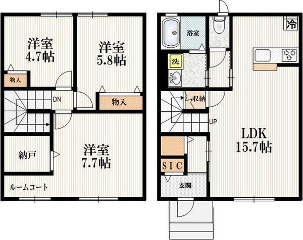 カーサフェリーチェ 102｜埼玉県川口市領家２丁目(賃貸アパート3LDK・1階・81.74㎡)の写真 その2