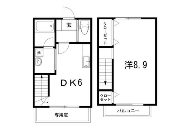 Ｊｓ　Ｈｏｕｓｅ G｜高知県高知市南御座(賃貸テラスハウス1DK・--・40.00㎡)の写真 その2