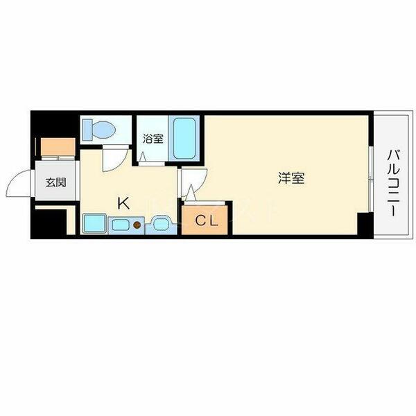 ラナップスクエア同心Ⅱ 3F｜大阪府大阪市北区同心１丁目(賃貸マンション1K・3階・21.34㎡)の写真 その2