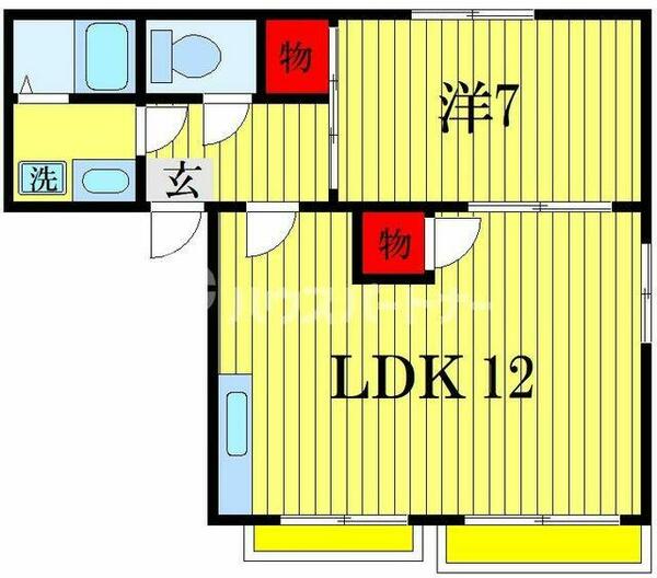 ドミール谷津 103｜千葉県習志野市谷津２丁目(賃貸アパート1LDK・1階・42.00㎡)の写真 その2