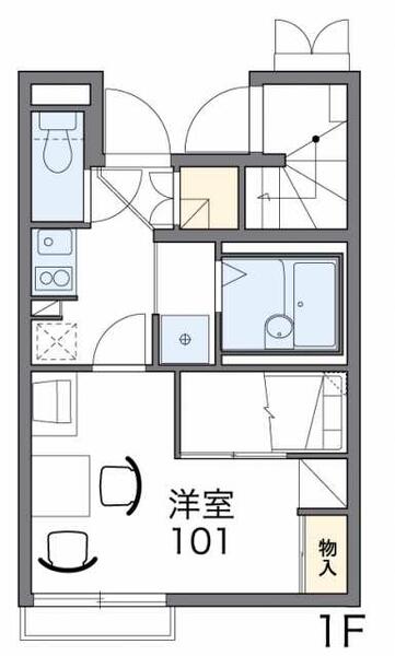 レオパレス片山 201｜愛媛県今治市片山４丁目(賃貸アパート1K・2階・26.08㎡)の写真 その2