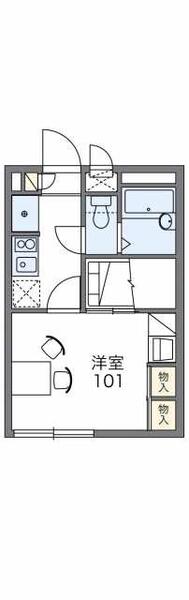 レオパレスディアコート 206｜愛媛県今治市別宮町６丁目(賃貸アパート1K・2階・19.87㎡)の写真 その2