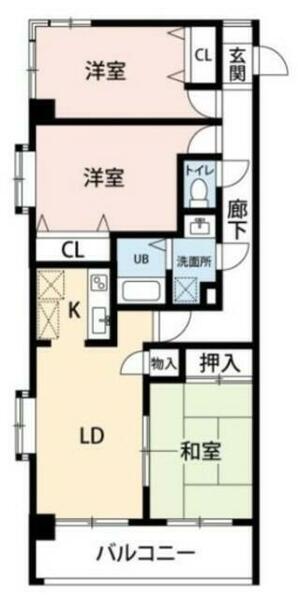 ヴィルヌーブ｜埼玉県和光市白子３丁目(賃貸マンション3LDK・1階・68.75㎡)の写真 その2