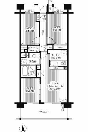 同じ建物の物件間取り写真 - ID:214055560878