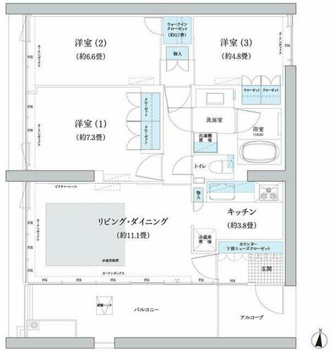 同じ建物の物件間取り写真 - ID:213110875705