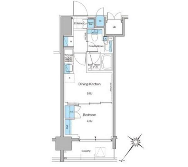 ルフォンプログレ西大井プレミア 613｜東京都品川区西大井１丁目(賃貸マンション1DK・6階・26.34㎡)の写真 その2