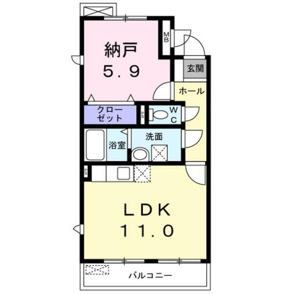 アミティエⅡ｜大阪府富田林市寿町３丁目(賃貸アパート1LDK・1階・42.86㎡)の写真 その2