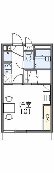 レオパレスサンハイツ　中村 206｜愛媛県今治市拝志(賃貸アパート1K・2階・23.18㎡)の写真 その2