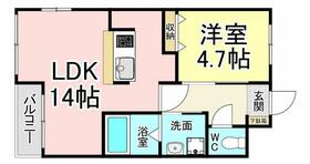 グランディール中間  ｜ 福岡県中間市中間１丁目（賃貸アパート1LDK・1階・43.80㎡） その2