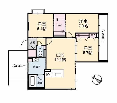 同じ建物の物件間取り写真 - ID:238007130552