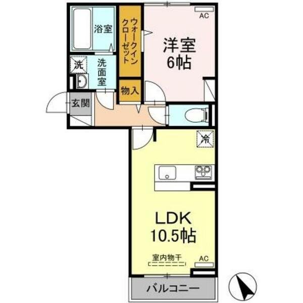 エルフォルク 305｜新潟県新潟市秋葉区山谷町２丁目(賃貸アパート1LDK・3階・42.63㎡)の写真 その2