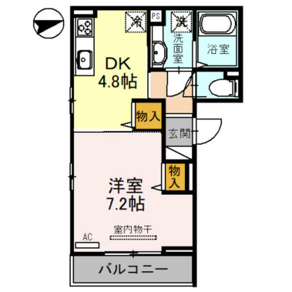 大阪府大阪市生野区勝山南３丁目(賃貸アパート1DK・1階・30.75㎡)の写真 その2