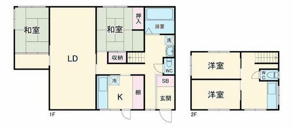 咲が丘戸建て｜千葉県船橋市咲が丘１丁目(賃貸一戸建4LDK・--・117.45㎡)の写真 その2