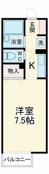 千葉県東金市東上宿(賃貸アパート1K・2階・22.52㎡)の写真 その2