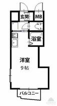 ダイアパレスミカドＩＩ 801 ｜ 広島県福山市御門町２丁目（賃貸マンション1R・8階・25.03㎡） その2