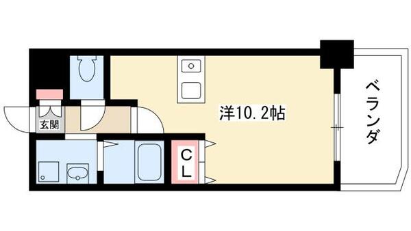 プレサンス名古屋駅前ヴェルロード 0905｜愛知県名古屋市中村区名駅３丁目(賃貸マンション1R・9階・25.55㎡)の写真 その2