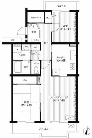 同じ建物の物件間取り写真 - ID:211047043843