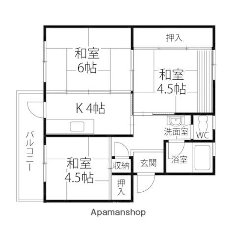 同じ建物の物件間取り写真 - ID:204004224748