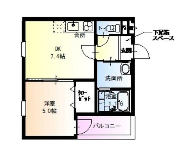 大阪府守口市八雲中町１丁目(賃貸アパート1DK・3階・31.74㎡)の写真 その2