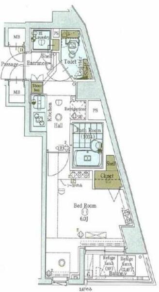 グラントゥルース氷川台 304｜東京都練馬区氷川台２丁目(賃貸マンション1K・3階・22.29㎡)の写真 その2