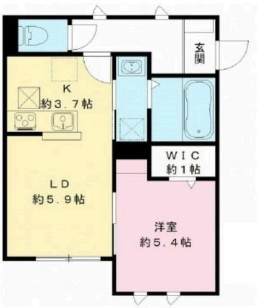 スレイベル井の頭｜東京都三鷹市井の頭３丁目(賃貸アパート1LDK・1階・38.07㎡)の写真 その2