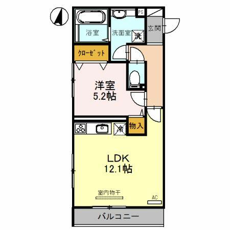 ウィステリア 105｜埼玉県さいたま市西区西大宮３丁目(賃貸アパート1LDK・2階・46.17㎡)の写真 その2