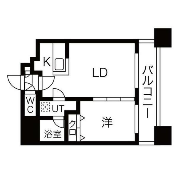 北海道札幌市中央区北一条西１９丁目(賃貸マンション1LDK・2階・33.08㎡)の写真 その2