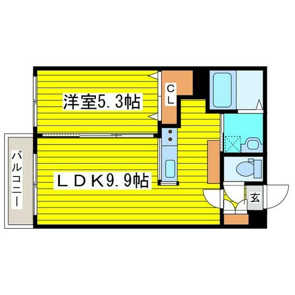 北海道札幌市東区北十六条東１２丁目(賃貸マンション1LDK・3階・35.50㎡)の写真 その2