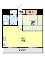 リバティ―プラザ青山 108 ｜ 新潟県新潟市西区青山２丁目（賃貸マンション1LDK・1階・43.00㎡） その2