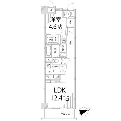 キャッスルコート岩端 604｜兵庫県姫路市岩端町(賃貸マンション1LDK・6階・46.20㎡)の写真 その2