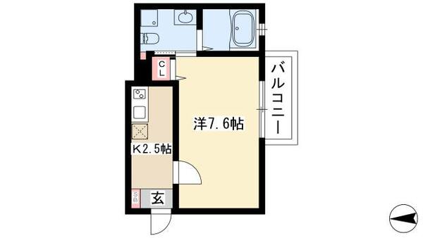 カーサアベニューナカムラ 302｜愛知県名古屋市中村区二ツ橋町２丁目(賃貸アパート1K・3階・24.12㎡)の写真 その2