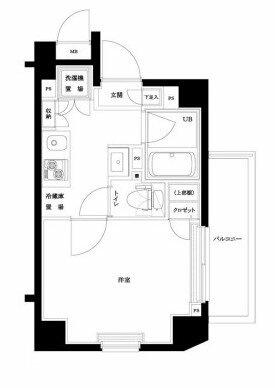 東京都大田区東蒲田２丁目(賃貸マンション1K・4階・21.02㎡)の写真 その2